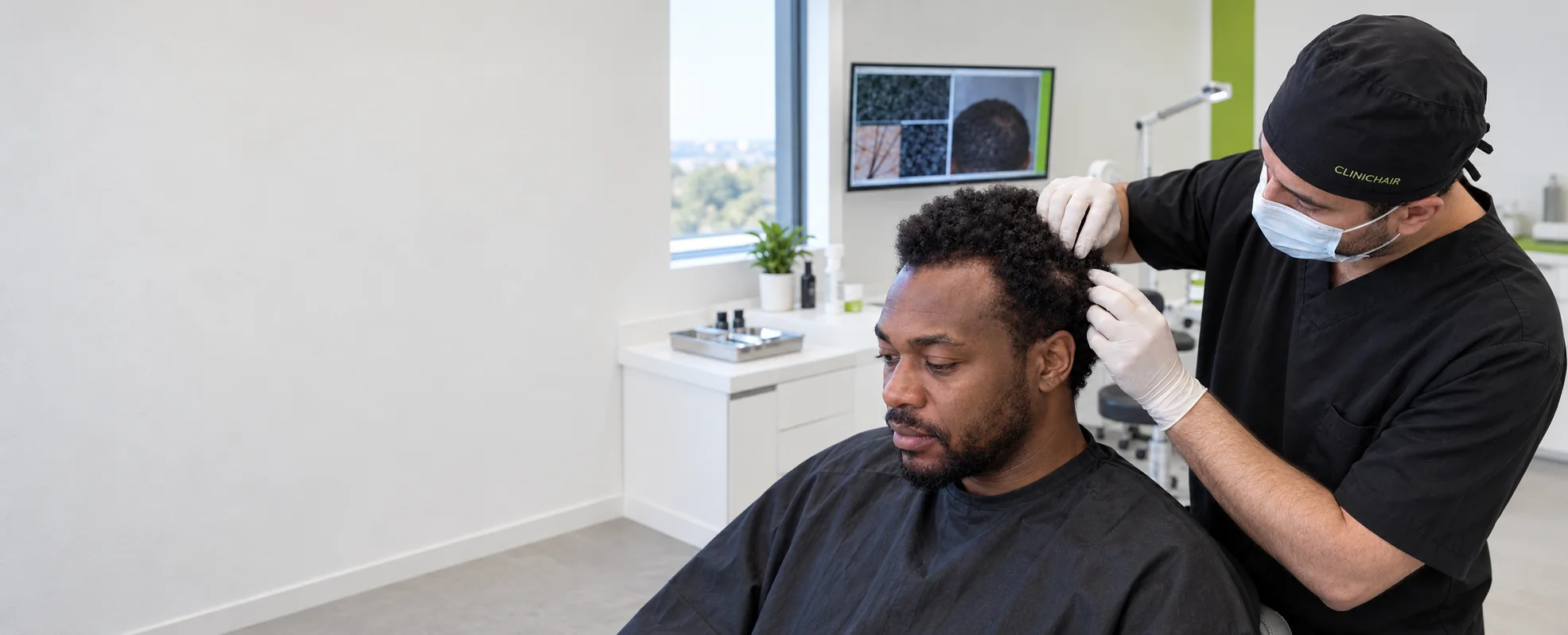 Afro Saç Ekimi — temsilî klinik görsel