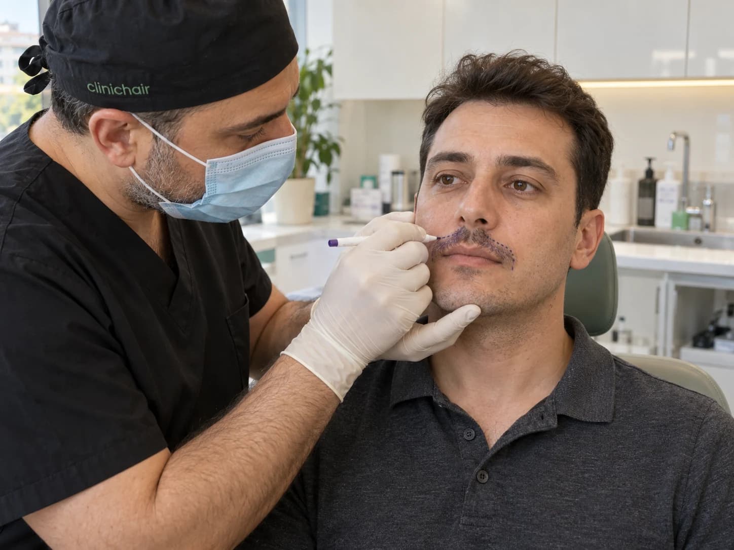 Bıyık Ekimi — temsili klinik uygulama